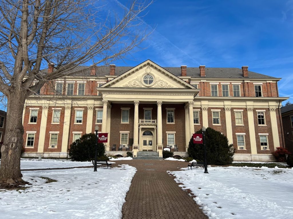 Administration Building at Roanoke College, January 2022
